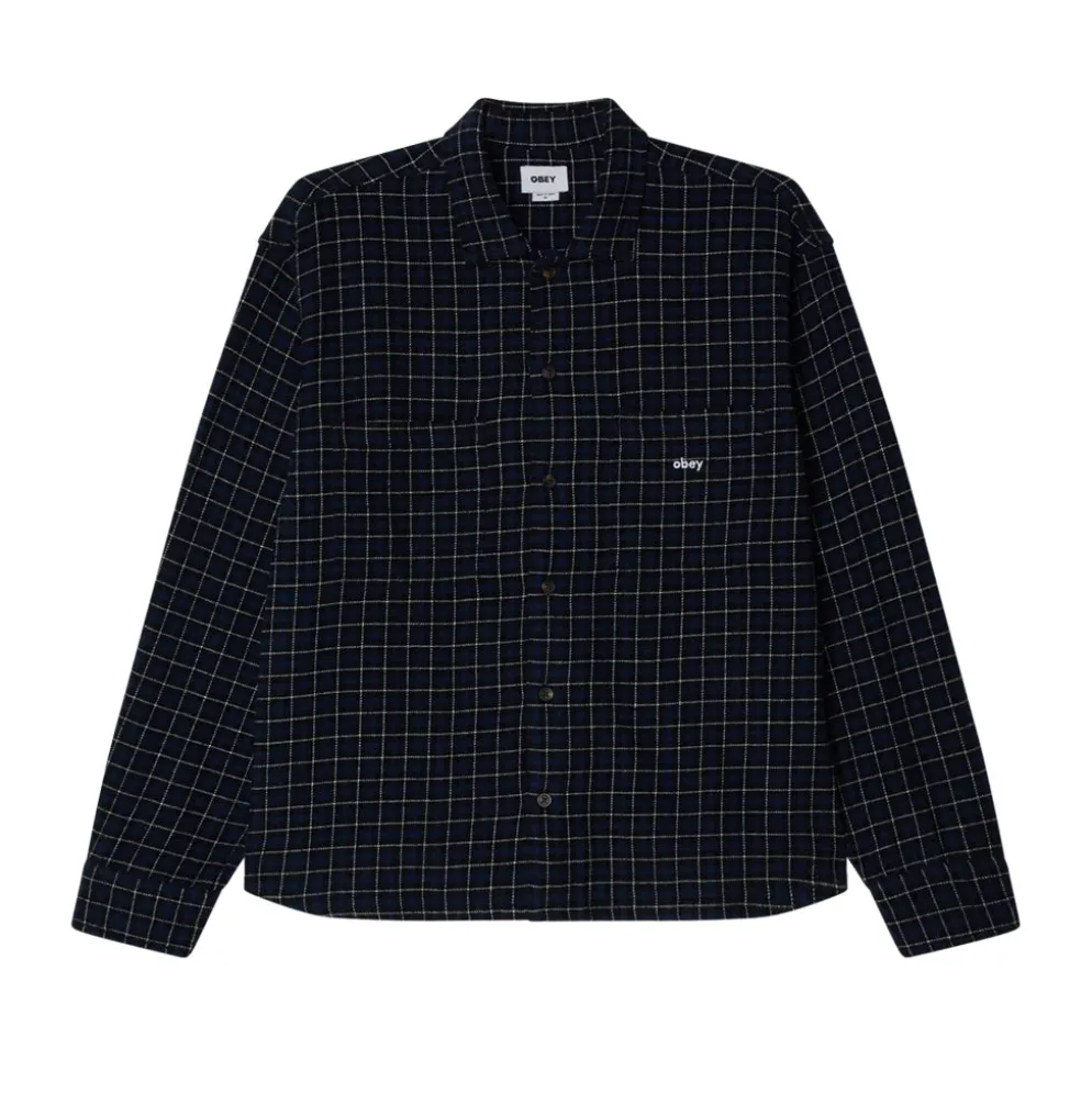 Adams Woven Shirt Academy Navy Multi