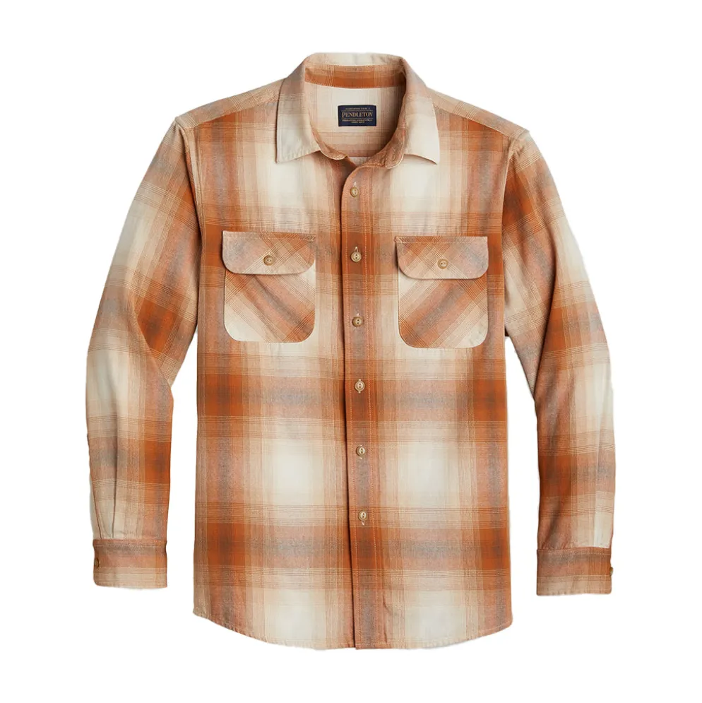 Beach Shack Shirt Ivory/Copper Rust Ombre