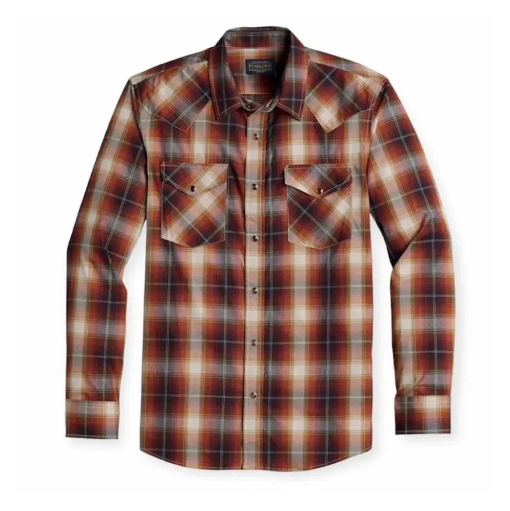 Bishop L/S Copper/Gold Plaid 22'