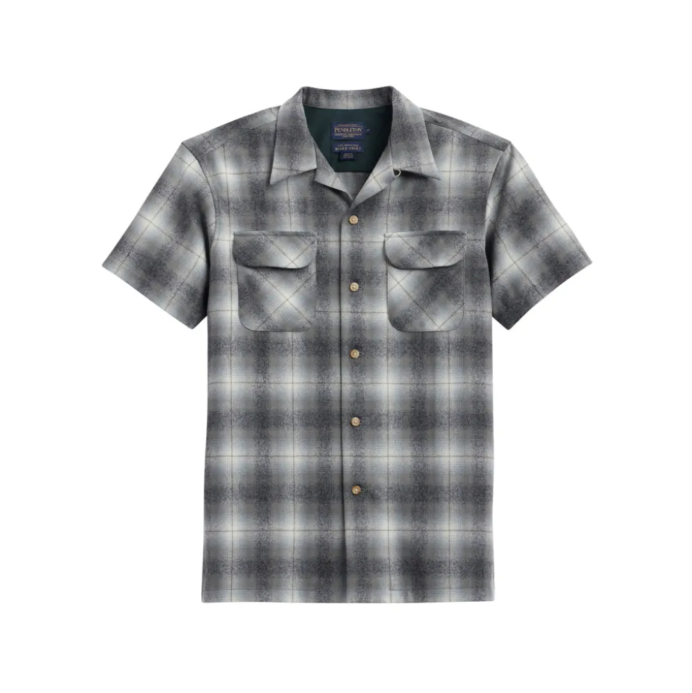 Board Shirt Short Sleeve Oxford Mix/Green Ombre