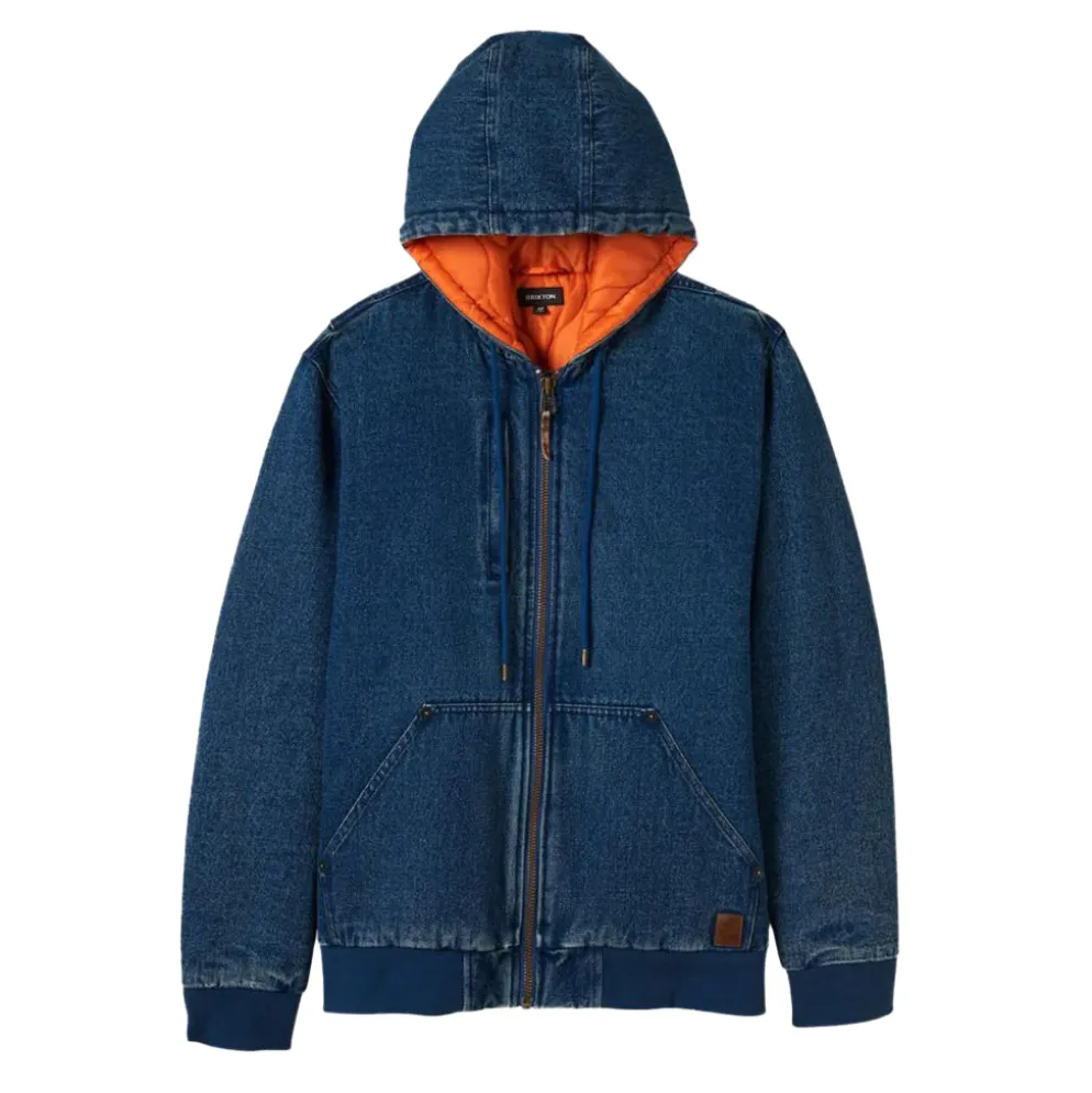 Builders Zip Hood Jacket Wash Indigo