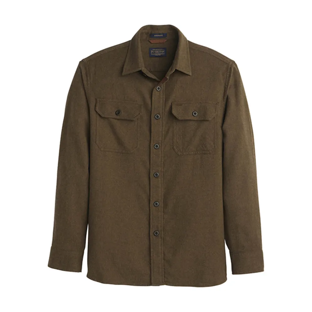 Burnside Flannel Shirt Forest Green Heather