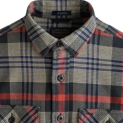 Burnside Shirt Black/Navy/Red 24'