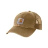 Canvas Mesh-Back Cap Dark Khaki
