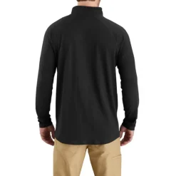 Carhartt Black Quarter Zip Mock Neck L/S Midweight
