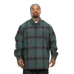 Checker L/S Zip Black/Green