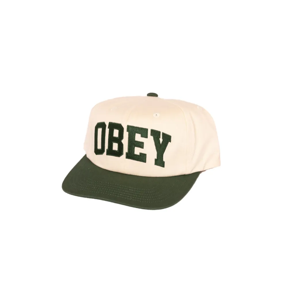Collegiate 6 Panel Strapback Hat Cedar