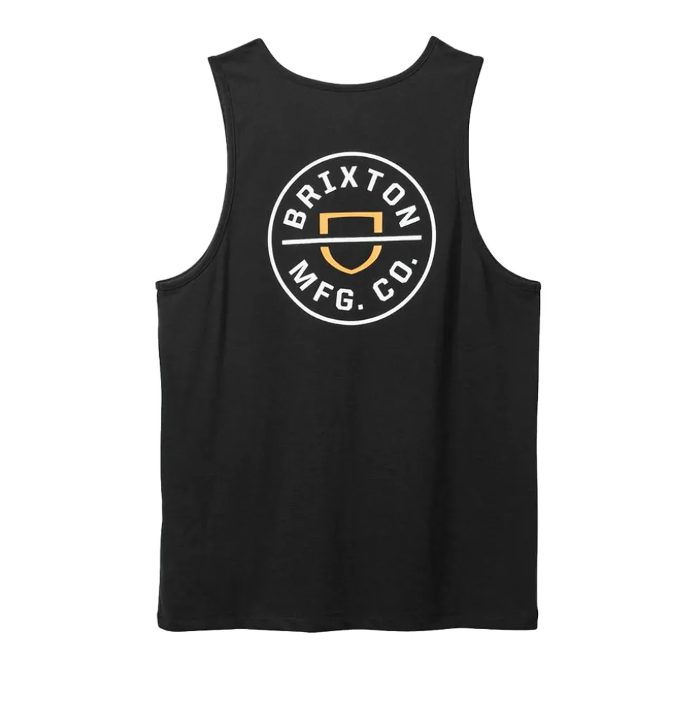 Crest Tank Top Black/ Apricot Crush/ White