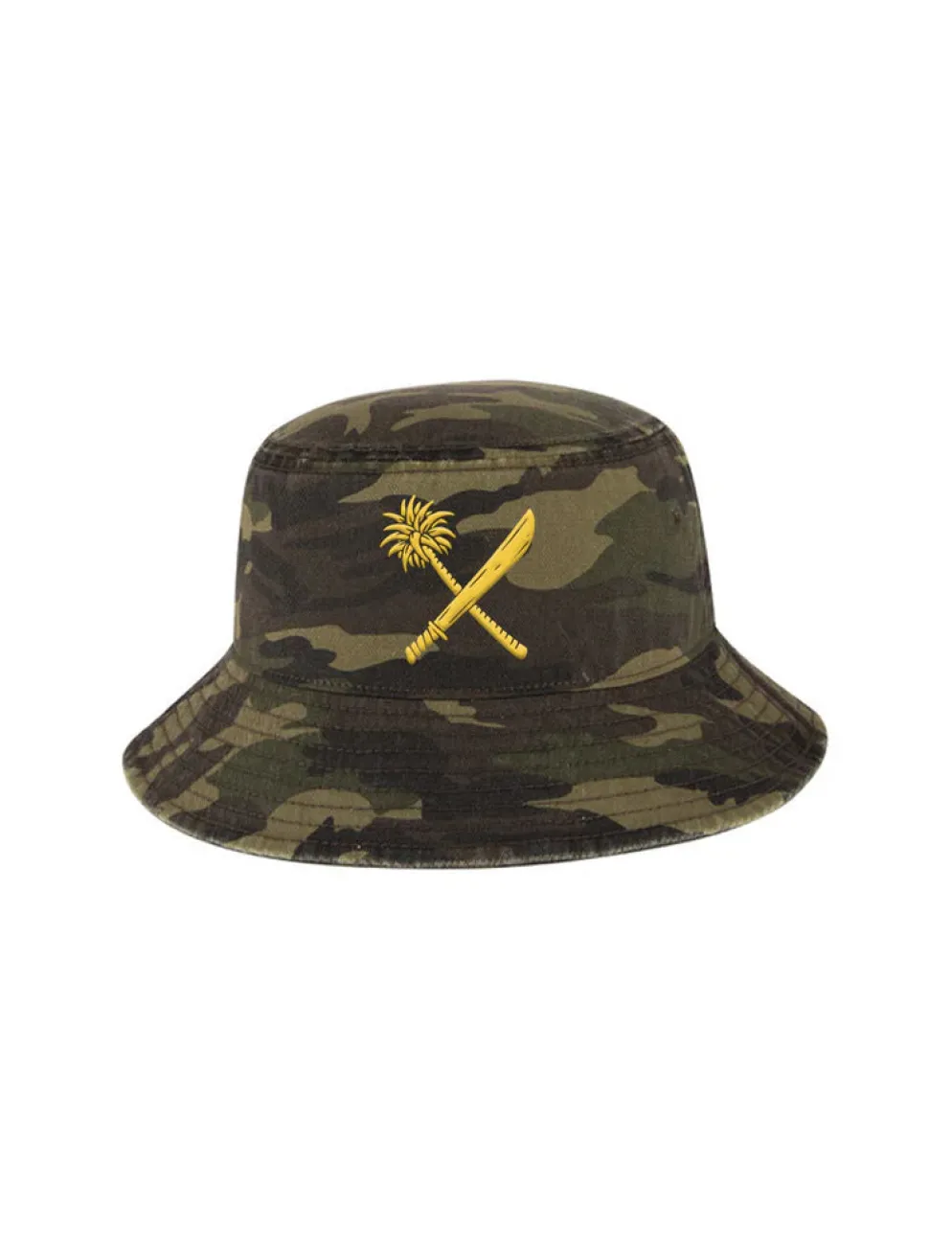 Crosscut Bucket Hat Camo/Yellow