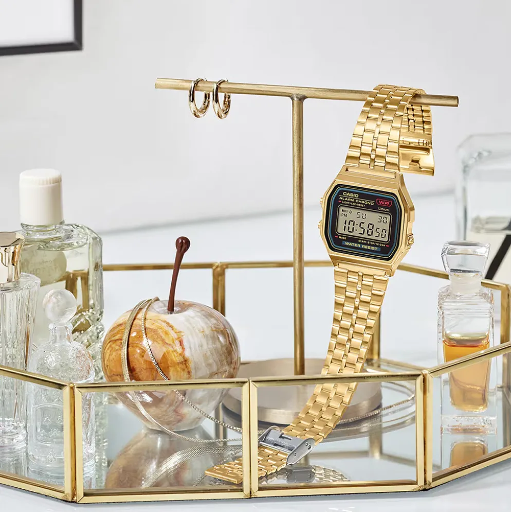 Gold Band Black Face Casio