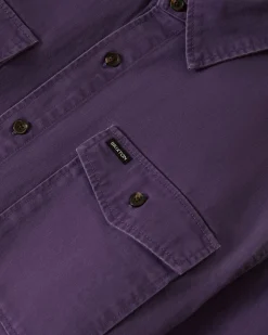 Herringbone Lightweight Relaxed Overshirt Punk Purple Herringbone