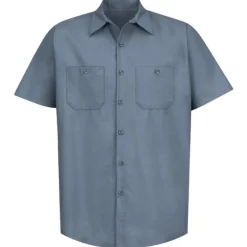 Industrial Work Shirt Postman Blue