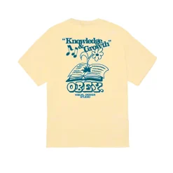 Knowledge & Growth Tee Pale Yellow