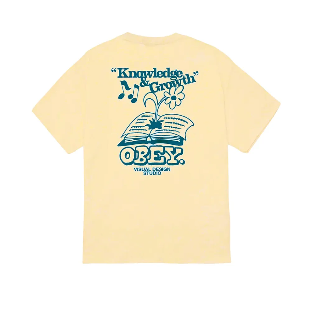 Knowledge & Growth Tee Pale Yellow