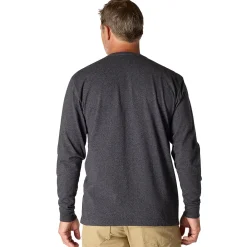 Loose Fit Heavyweight L/S Pocket Tee Carbon Heather