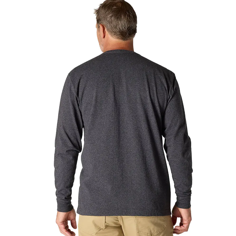 Loose Fit Heavyweight L/S Pocket Tee Carbon Heather