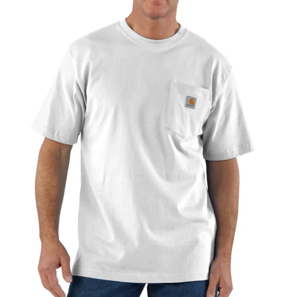 Loose Fit Heavyweight S/S Pocket Tee White