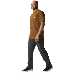 Loose Fit Heavyweight S/S Pocket Tee Oiled Walnut Heather