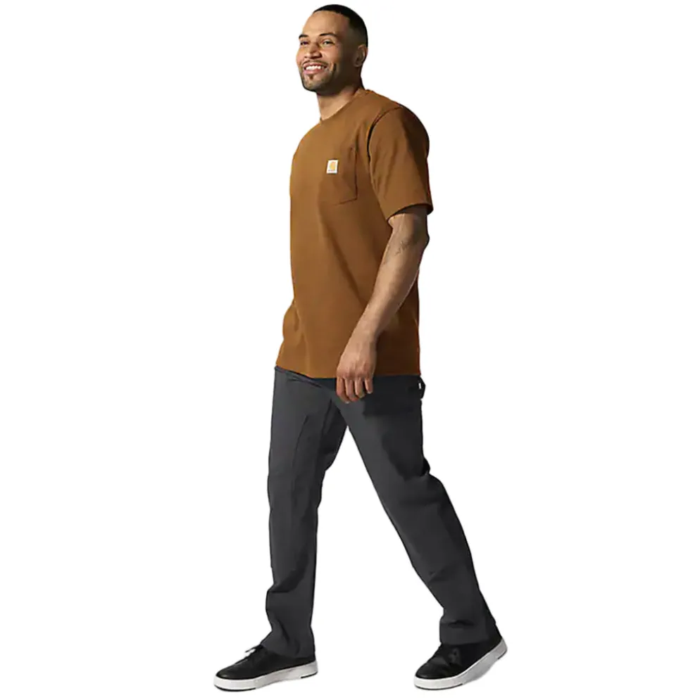 Loose Fit Heavyweight S/S Pocket Tee Oiled Walnut Heather
