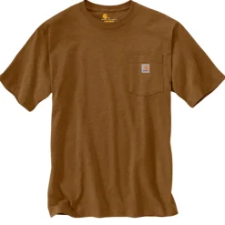 Loose Fit Heavyweight S/S Pocket Tee Oiled Walnut Heather