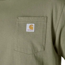 Loose Fit Heavyweight S/S Pocket Tee Dusty Olive