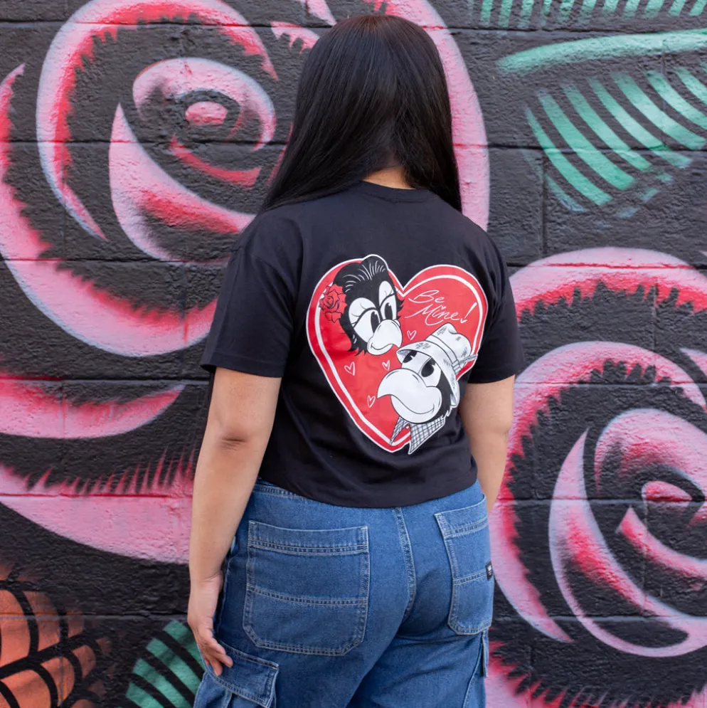 Lovebirds Womens Cropped Tee