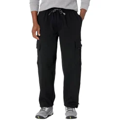 Men's Heavyweight Fleece Cargo Pants Black