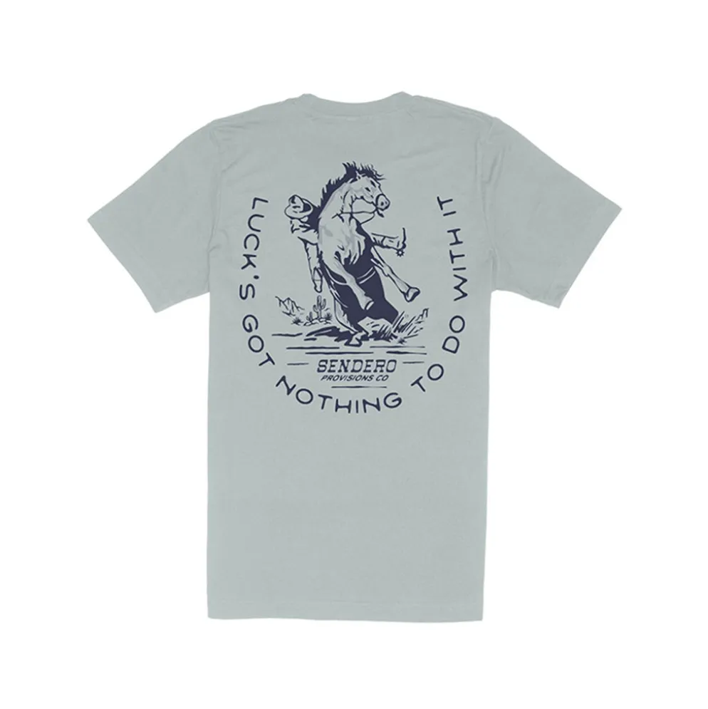 No Luck Tee Big Sky Blue