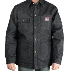 Original Jacket Front Snap Black Denim