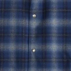 Quilted Coaches Jacket Navy Ombre