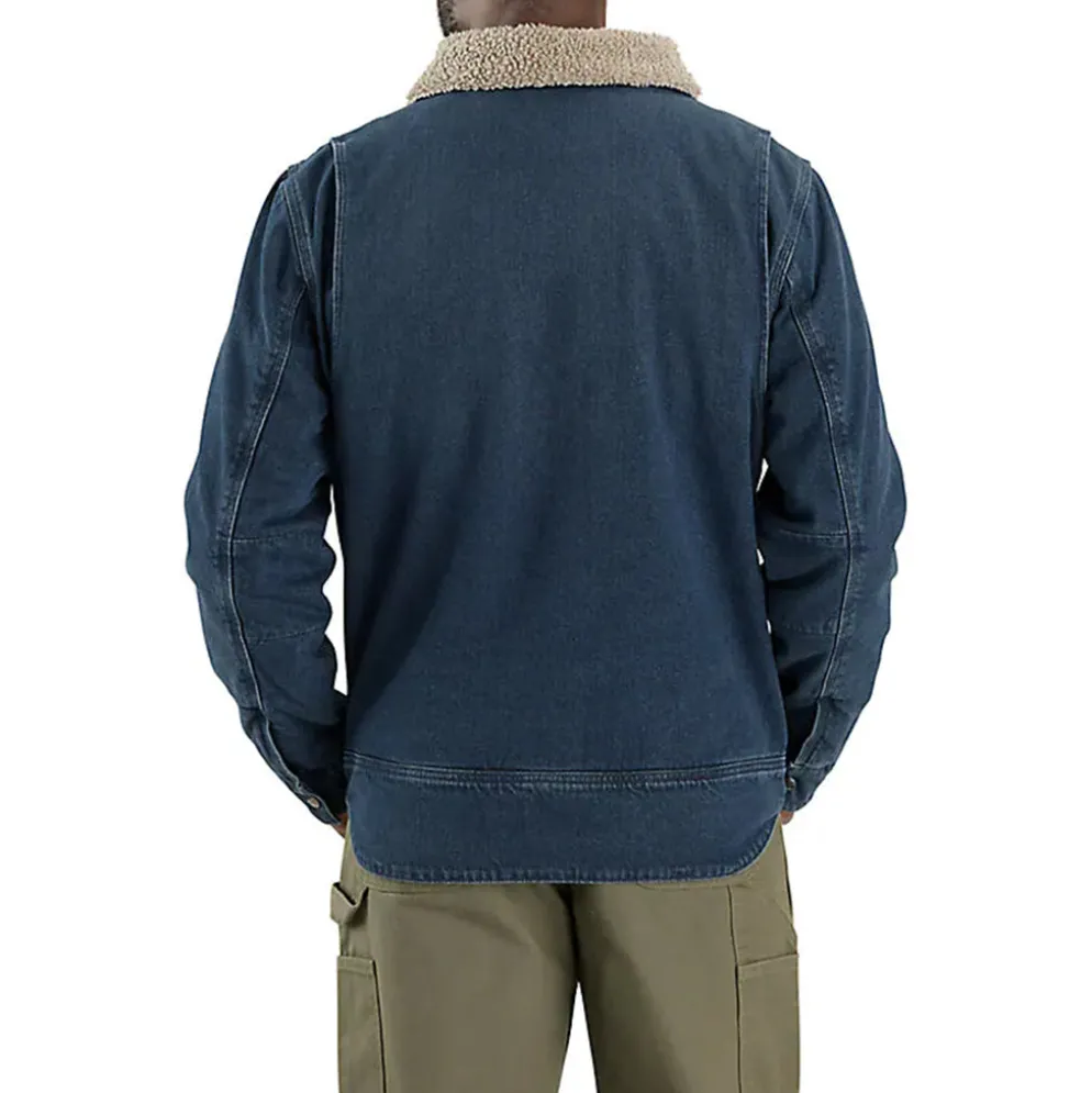 Relaxed Fit Denim Sherpa-Lined Denim Jacket