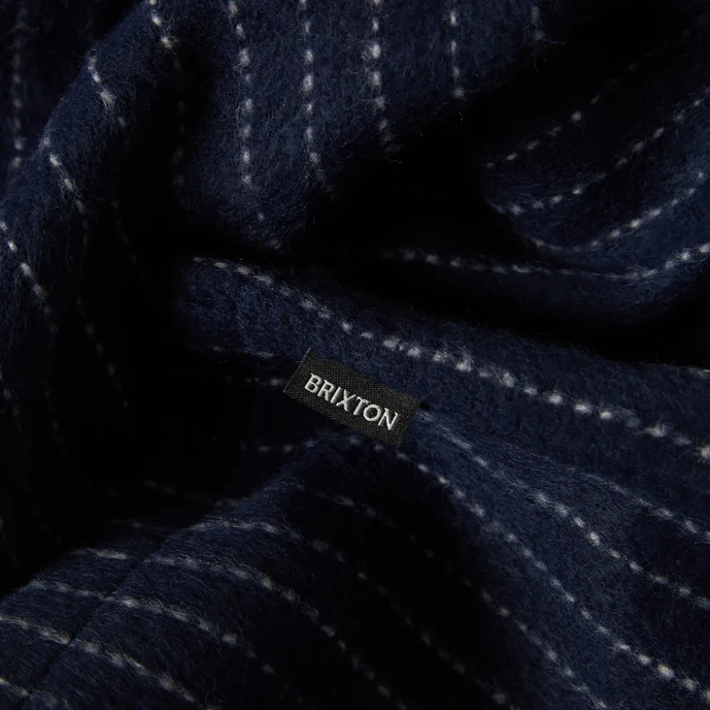 Selden Soft Brushed Flannel Mood Indigo Pinestripe