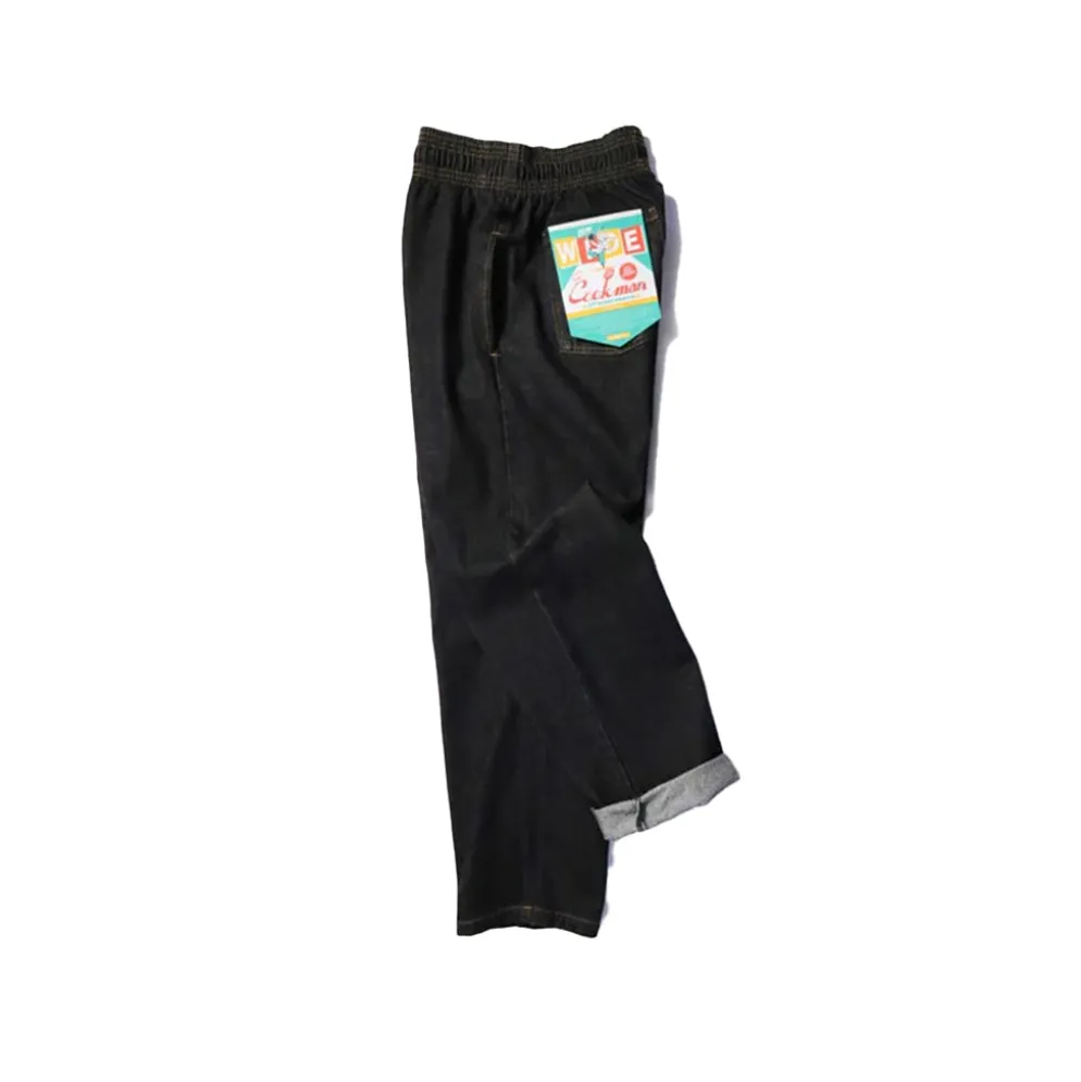 Semiwide Denim Pants Black