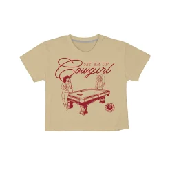 Set Em Up Crop Tee Cream