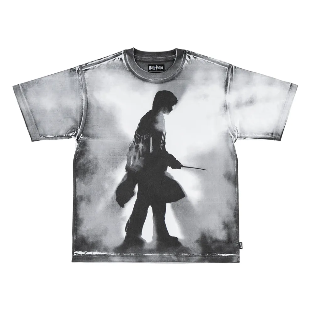 Shadow Over Print Tee White