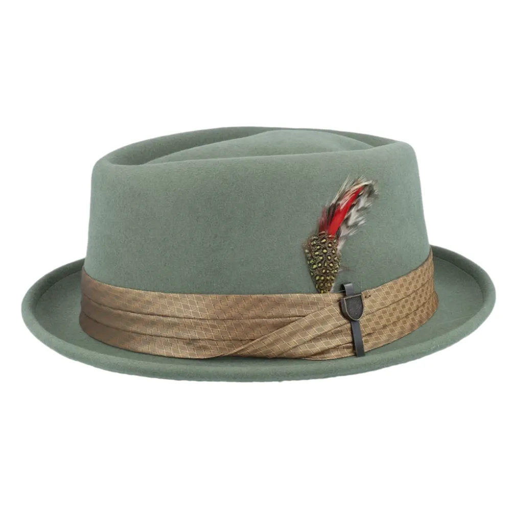 Stout Pork Pie Light Moss/Coffee Diamond
