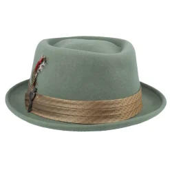 Stout Pork Pie Light Moss/Coffee Diamond