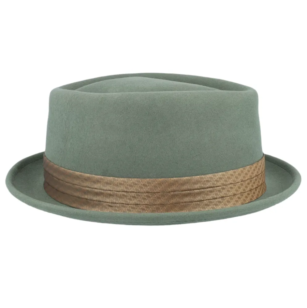 Stout Pork Pie Light Moss/Coffee Diamond