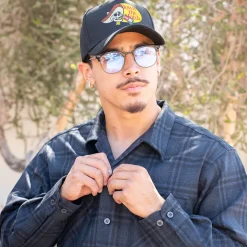 Tall Board Shirt Black Shadow Plaid 25'