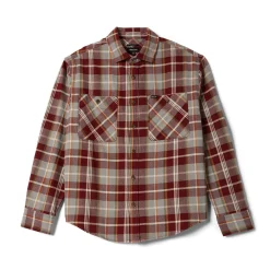 Vintage Washed Flannel Maroon Red /Beige/Green