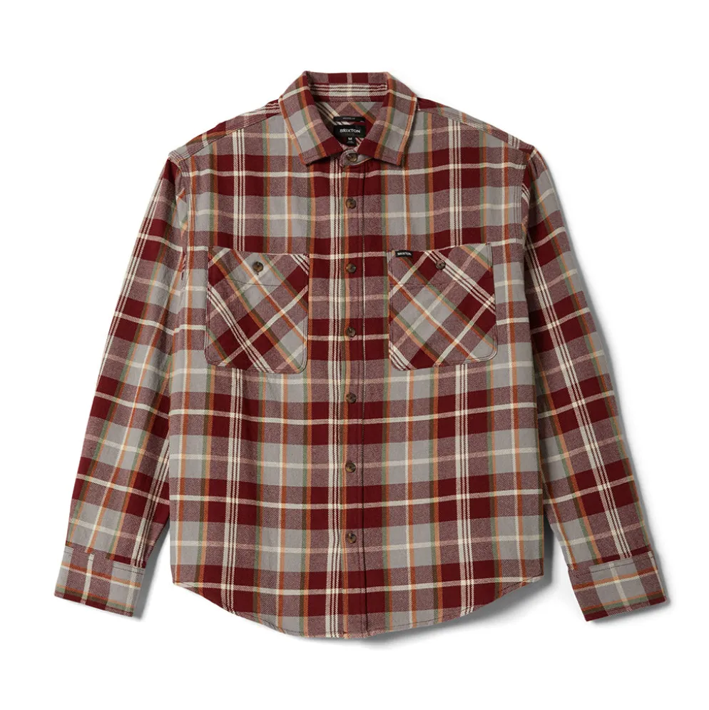 Vintage Washed Flannel Maroon Red /Beige/Green