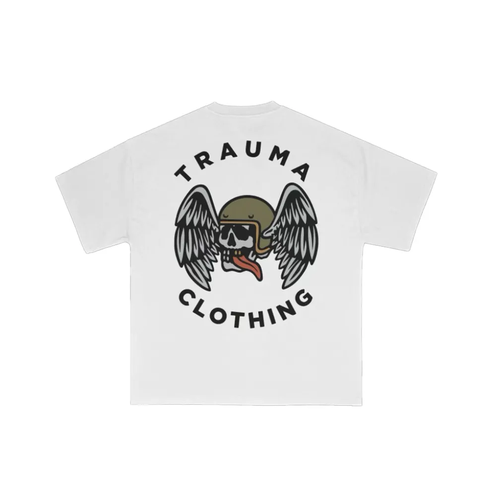 Winged Skull Tee White