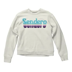 Womens Retro Logo Drop Shoulder Sweatshirt Vintage White