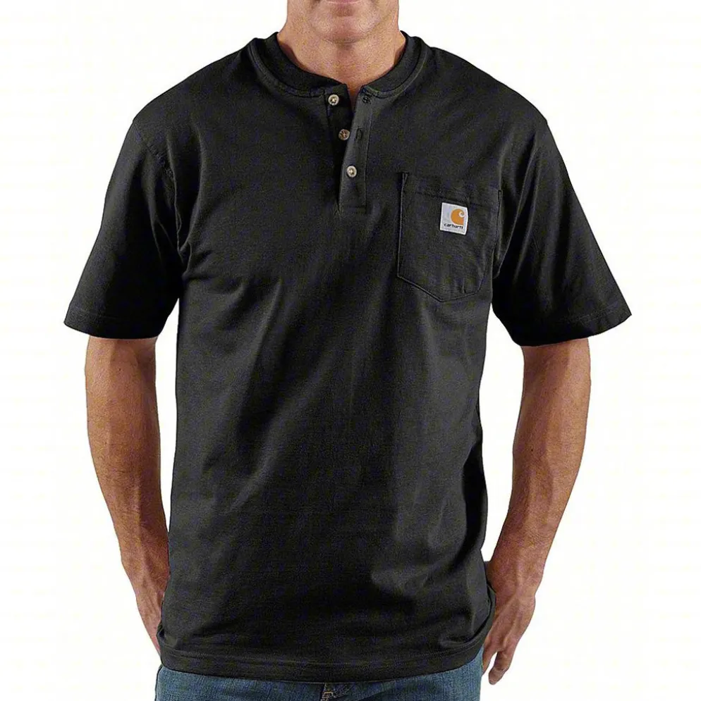 Workwear Pocket SS Henley Black